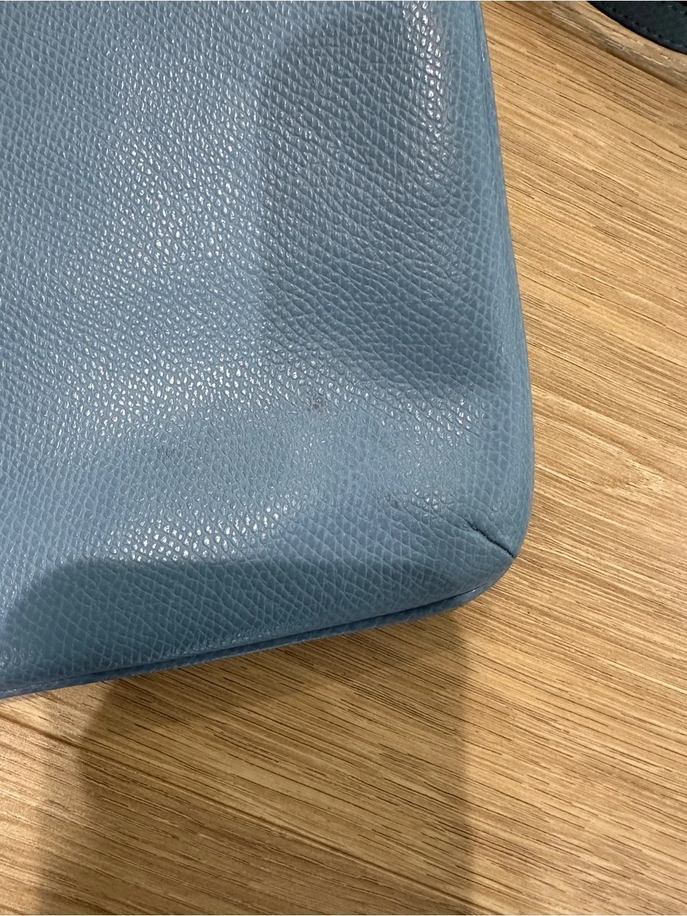 Coach Blue Pebbled Leather Crossbody Bag with Gold Hardware - Picture 2 of 6